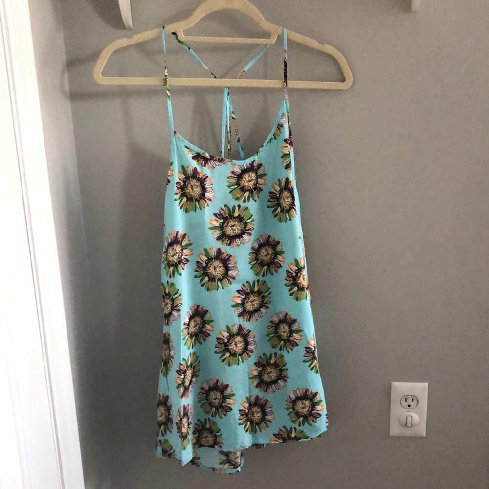 Sunflower patterned sun dress.